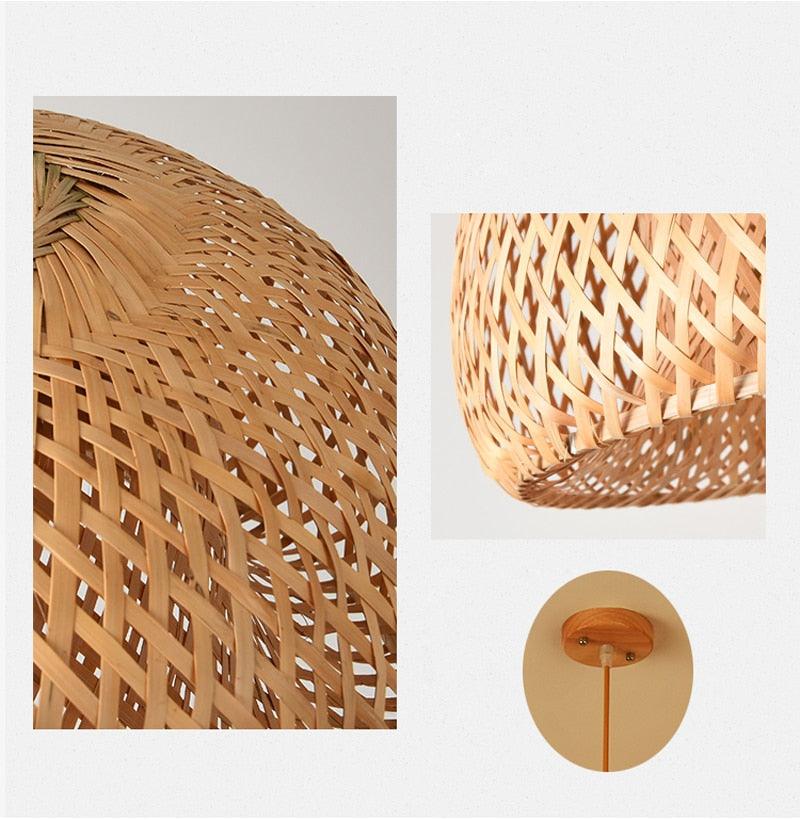 Luminária de Bambu Artesanal Para Casa - MD Imports