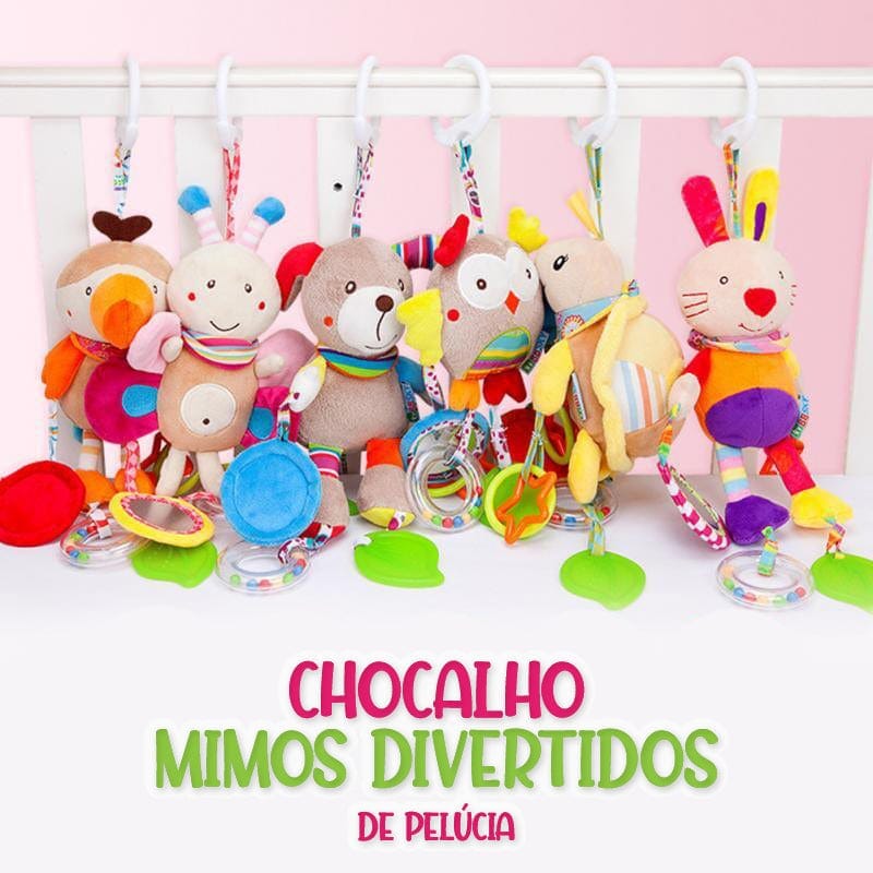 Chocalho Mimos Divertidos de Pelúcia - MD Imports