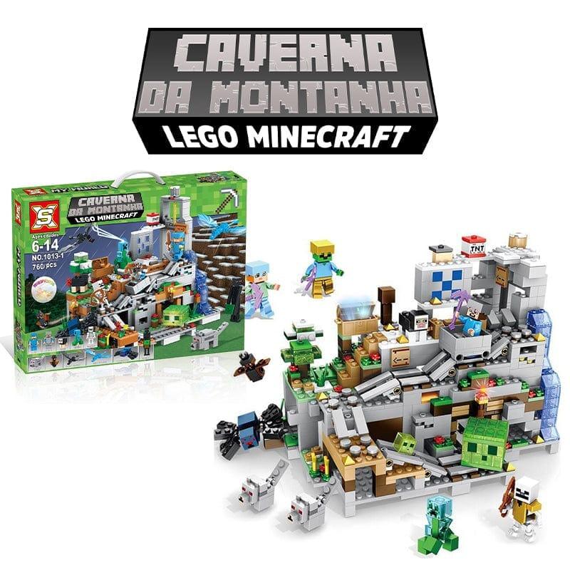 Bloco de Montar Minecraft - Modelo Caverna da Montanha - MD Imports