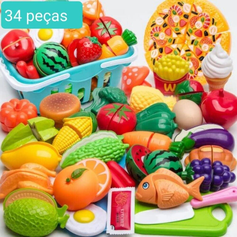 Conjunto de Comidas - Brinquedo de comidinhas divertidas para sua criança - MD Imports