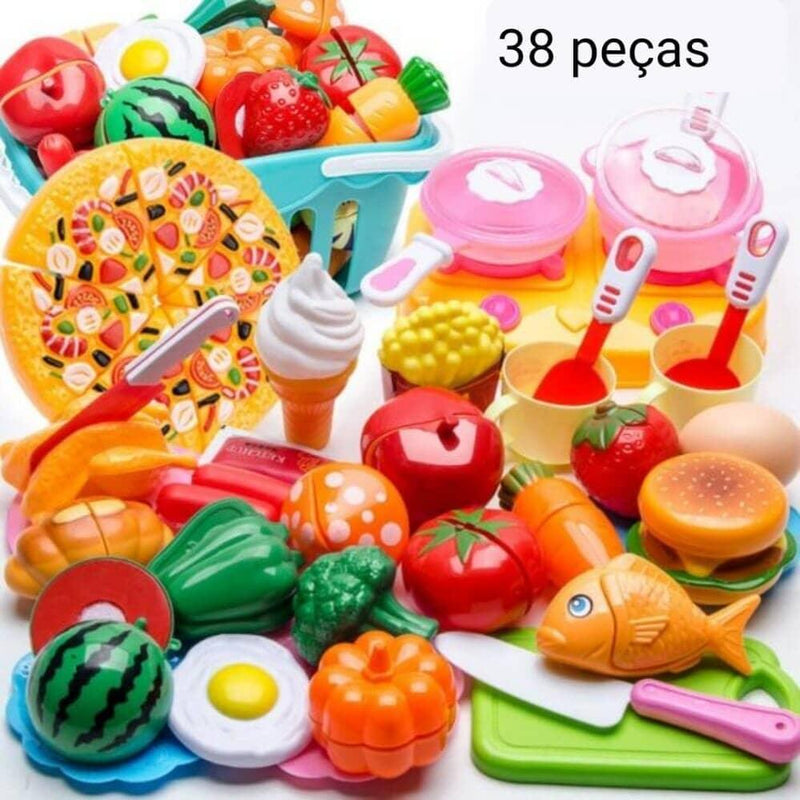 Conjunto de Comidas - Brinquedo de comidinhas divertidas para sua criança - MD Imports