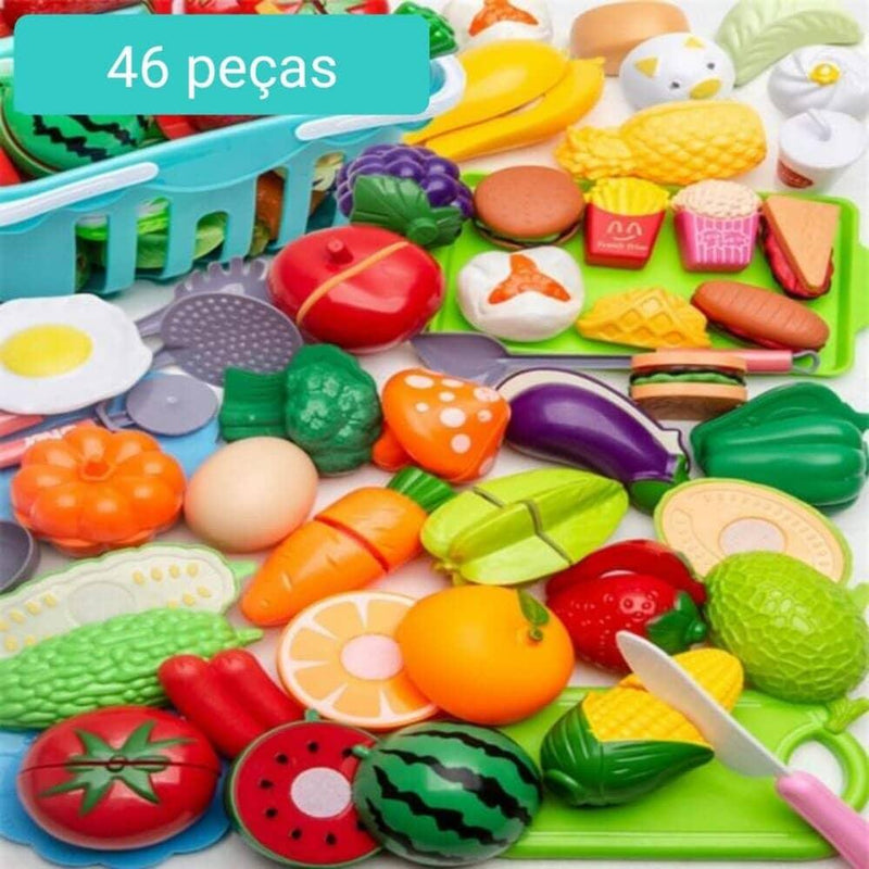 Conjunto de Comidas - Brinquedo de comidinhas divertidas para sua criança - MD Imports