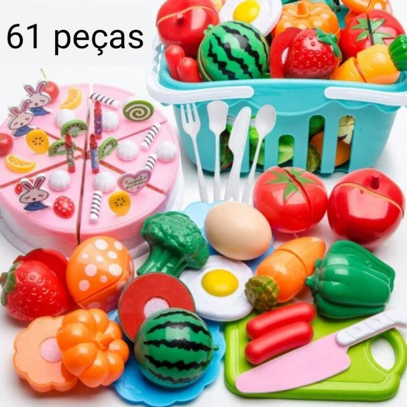 Conjunto de Comidas - Brinquedo de comidinhas divertidas para sua criança - MD Imports