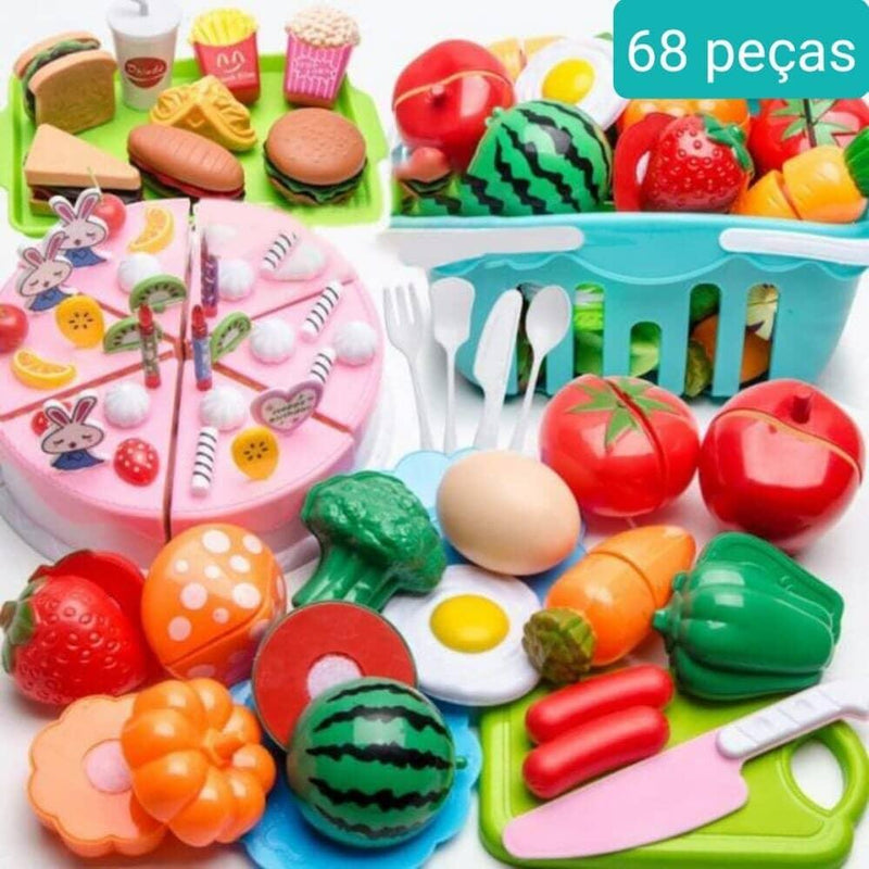 Conjunto de Comidas - Brinquedo de comidinhas divertidas para sua criança - MD Imports