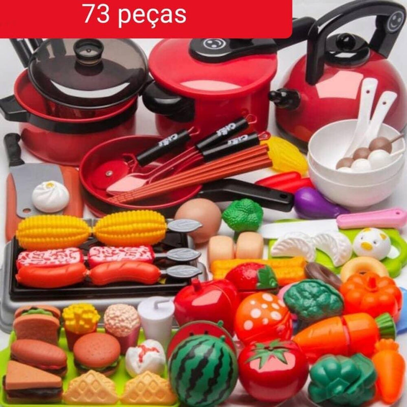 Conjunto de Comidas - Brinquedo de comidinhas divertidas para sua criança - MD Imports