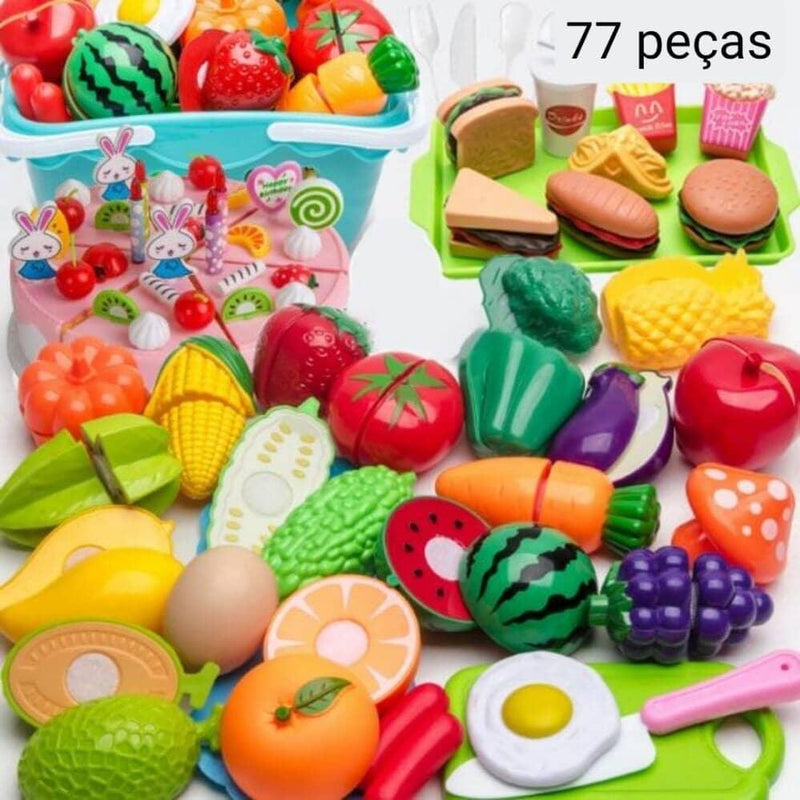 Conjunto de Comidas - Brinquedo de comidinhas divertidas para sua criança - MD Imports